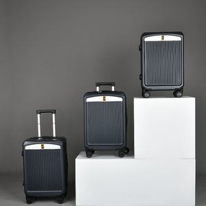 최고의 스마트 블랙 언더 시트 경량 알루미늄 하드 쉘 4 휠 남성용 중형 체크 수하물 - Product Image 4