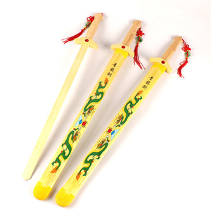 Épée de dragon azurée en bambou avec pendentif en jade pour enfants de 4 à 13 ans, arme de jeu unisexe - Product Image 2