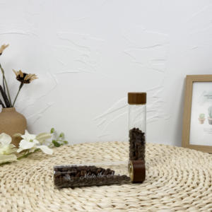 Tubes à essai en verre de 110ml avec couvercles à vis Tubes transparents Conteneurs Bouteille à fond plat pour bonbons - Product Image 6