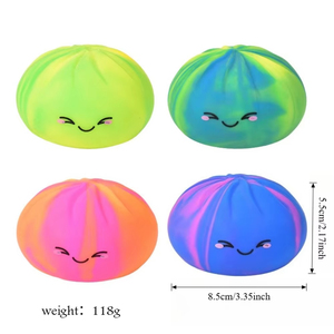 Juguete Sensorial Antiestrés de TPR Suave con Forma de Dumpling Bao Bun, Juguete para Aliviar el Estrés y la Ansiedad para Adultos y Niños - Product Image 2