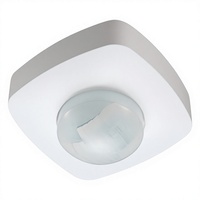 360 °   Détecteur de mouvement PIR longue portée pour plafond, détecteur infrarouge réglable 4m*20m avec réglage du temps et de la luminosité pour éclairage de plafond haut
