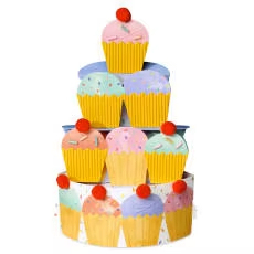 Cartes 3D Pop-up Cupcake avec mini-carte, design perles et ruban en feuille d'aluminium pour vœux inspirants, pour cadeau surprise d'<span class=keywords><strong>anniversaire</strong></span> et présentation sur table - Product Image 2