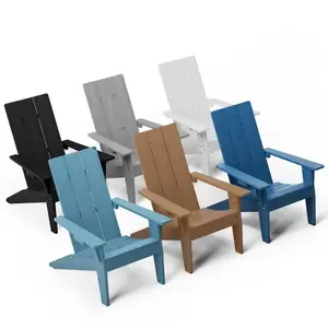 Großhändler wasserdichter Outdoor-Stuhl Kunststoff Holzstuhlstile für Hof moderner Garten Adirondack-Stühle