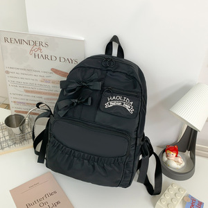 Fresh sweet <b>backpack</b> bowknot high-appearance fashionable cute cartoon bowknot <b>backpack</b> large capacity <b>backpack</b> - Product Image 6