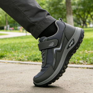 Chaussures pour hommes de style rétro, respirantes, confortables, souples, résistantes à l'usure, antidérapantes, décontractées, à lacets, à scratch, pour étudiants, chaussures de course - Product Image 1