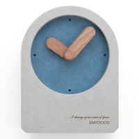 EMITDOOG 2020 Design Schreibtisch- & Tisch-MDF-Uhren, Moderne Heimdekoration, Minimalistische Quarz-Analog-Uhr, Kunst-Holzuhren-Modelle
