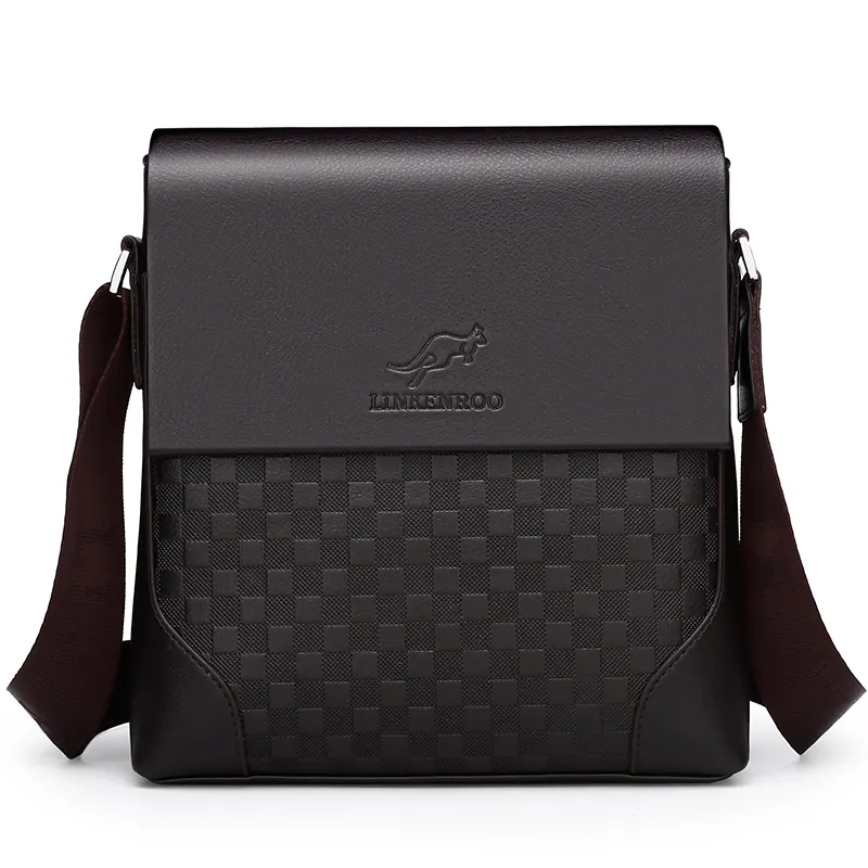 Fashion design good quality waterproof leather men messenger bag mini shoulder bag for man