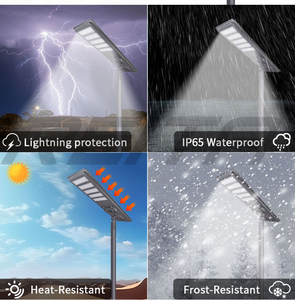 Lampadaire solaire DC AC 600W pour autoroute et route, indice de protection IP67, angle de faisceau réglable 120°, batterie au lithium 12V/36AH, garantie <span class=keywords><strong>REITA</strong></span> 3 ans - Product Image 1