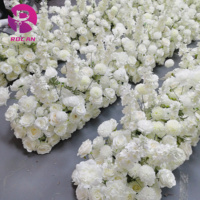 Karpet Lorong Warna Ivory dengan Bunga Artificial untuk Dekorasi Pesta Pernikahan dan Acara Lainnya