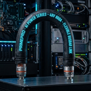 Câble d'alimentation flexible PrimePro 48V 800A |   Cluster de serveurs GPU IA |   Liaison d'alimentation pour centre de données haute densité - Product Image 2