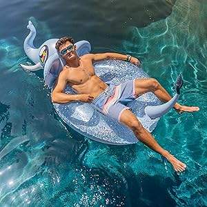 ห่วงยางว่ายน้ำรูปช้าง PVC แบบมีกลิตเตอร์ ขนาดใหญ่ สำหรับผู้ใหญ่ - Product Image 5