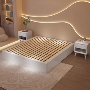 Solid Wood Tatami <b>Bed</b> 1.2M 1.5M Platform <b>Bed</b> Japanese Modern Minimalist Style Floor Standing Bedroom Furniture - Product Image 2