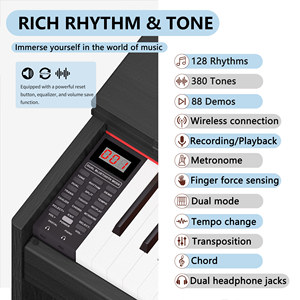 KIMFBAY <span class=keywords><strong>Pianoforte</strong></span> in Vendita, Tastiera Elettronica, Strumenti Musicali Digitali, <span class=keywords><strong>Pianoforte</strong></span> Digitale con 88 Tasti Pesati - Product Image 2