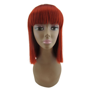 Pas cher <span class=keywords><strong>Court</strong></span> Bob Perruque <span class=keywords><strong>de</strong></span> <span class=keywords><strong>Cheveux</strong></span> Synthétiques 12 pouces Perruque <span class=keywords><strong>de</strong></span> Fermeture <span class=keywords><strong>Court</strong></span> Bob Perruques pour les Femmes Orange - Product Image 4