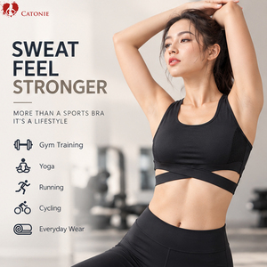 <span class=keywords><strong>Reggiseno</strong></span> <span class=keywords><strong>Sportivo</strong></span> da Donna con Fasce Incrociate, Copertura Totale, Senza Ferretto, 85% Nylon Elasticizzato, Abbigliamento <span class=keywords><strong>Sportivo</strong></span>, Fornitore OEM - Product Image 5