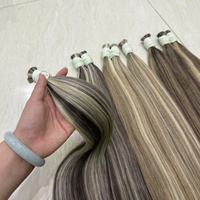 Pephair # P4-613 Extensions de cheveux Remy de luxe teints, en vrac, vietnamiens, trame simple, couleur plus foncée, seulement 100g, 30%+ de tissage, pointes épaisses et volumineuses
