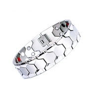 Pulsera Magnética Deportiva de Doble Fila de Imanes de Estilo Ancho Best Man, Pulsera de Terapia Magnética 4 en 1 para la Salud y el Alivio de la Artritis