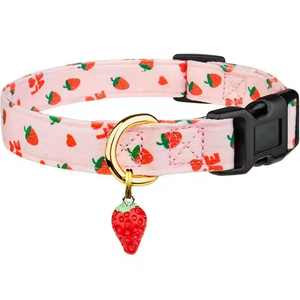 Bestselling Handmade Adjustable <b>Dog</b> <b>Collar</b> with Safety Buckle and Gold Hardware. Suitable for Small, Medium, and <b>Large</b> <b>Dogs</b>. - Product Image 3