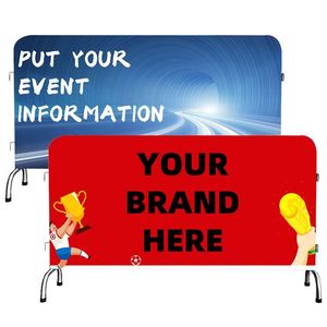 Custom Printed Outdoor Barricade Covers High-Quality Tension Fabric Barricade Covers With Zipper - Product Image 1