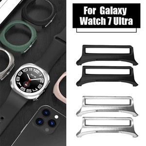 1 par de adaptadores para Samsung <span class=keywords><strong>Galaxy</strong></span> <span class=keywords><strong>Watch</strong></span> 7 Ultra 47mm, conector de correa de reloj de acero inoxidable con acabado metálico, accesorios para reloj - Product Image 5