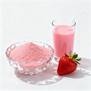 ผงผลไม้สตรอเบอร์รี่ออร์แกนิกสตรอเบอรี่ผงแห้งสารแต่งกลิ่นรสสตรอเบอรี่สำหรับเครื่องดื่ม - Product Image 1