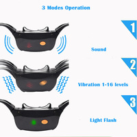 Wasserdichtes IPX7 Umweltfreundliches Wiederaufladbares Plastik-Nylon Modisches Großes Hundetrainingshalsband 3000 Fuß Fernbedienungsreichweite Piepton Vibration