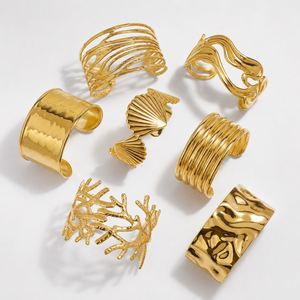 High-End Luxury Women's Stainless Steel Jewelry Bracelet European American Style <b>Titanium</b> Steel Color-Free Fashion Bangle - Product Image 3