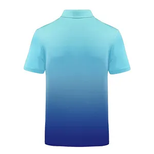 Groothandel Mannen Sublimatie Printproces Polo T-shirt Custom Logo Polyester Spandex Sport Golf Polo Shirts