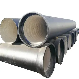 Chinese market prime price of pn 16 k9 2 inch 150mm 200mm bitumen paint flange ductile cast iron pipe
