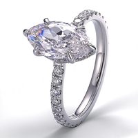 Bague en or massif 14k 18k certifiée IGI avec diamant de laboratoire personnalisé, cadeau de la Saint-Valentin pour homme et femme, fiançailles, mariage