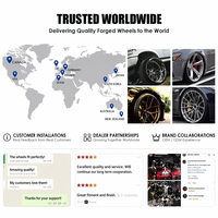 Rines de Aleación Forjados TimeSpace en Plata Pulida, Diseño Cóncavo de 5 Estrellas, Ajuste Universal, Garantía de 10 Años para Autos