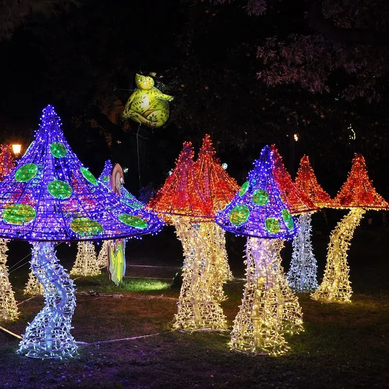 Longshine Hot Koop 3D Led Outdoor Tuin Park Binnenplaats Globe Decoratie Landschap Paddestoel Lamp Licht Verlichting