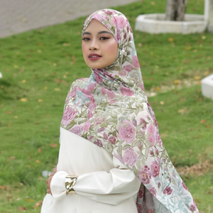 Hiyab Modal Estampado para Mujer, Elegante y Modesto, Transpirable, para las 4 Estaciones, con Logotipo Personalizado, Popular en 2026 - Product Image 1