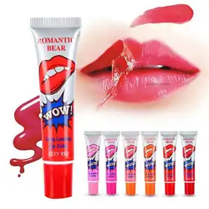 Rouge à lèvres liquide imperméable et durable, 6 couleurs, maquillage, tatouage, brillant à lèvres, teinte cosmétique