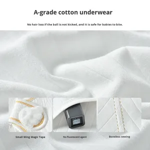 Kraamcadeauset voor pasgeborenen, 100% puur katoenen babykleding, zomer essentials, in een chique kraamcadeaudoos - Product Image 3