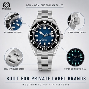 <span class=keywords><strong>Reloj</strong></span> de Buceo Profesional de 300M, Esfera Azul Sunburst, Bisel Naranja, Relojes Mecánicos para Hombre - Product Image 1