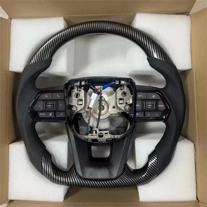 Volant en cuir et fibre de carbone pour <span class=keywords><strong>Toyota</strong></span> Hilux Fortuner Land Cruiser GR <span class=keywords><strong>Toyota</strong></span> Previa Prado LC79 LC70 LC76 FJ200 - Product Image 6