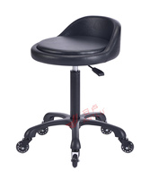 Tabouret de salon pivotant à roulettes en cuir PU AntluPlus, chaise de barbier, tabourets de coiffure