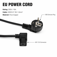 Câble d'alimentation C13 EU à angle de 90 degrés, prise Schuko de type F pour PDU, serveur, moniteur, téléviseur fin