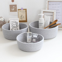 INS – paniers de rangement en corde de coton nordique, boîte de rangement pour jouets d'enfants, vêtements sales de bébé, panier à linge