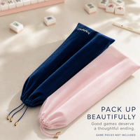 Sac de rangement en velours pour Mahjong, pochette à cordon, étui souple et portable, organisation domestique, accessoires de jeu de société pour le transport en voyage