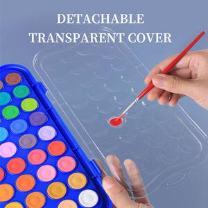 Giorgione OEM Art Student Set de pintura de acuarela sólida 12 24 36 48 Cakes acuarela pincel de pelo para pintura de papel - Product Image 4