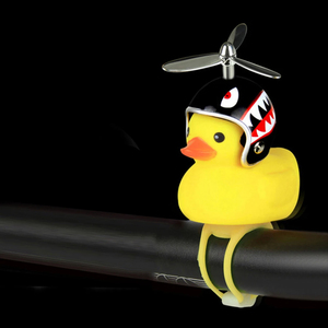 Mini <span class=keywords><strong>canard</strong></span> jaune vélo cloche mignon <span class=keywords><strong>canard</strong></span> hélice klaxon vélo accessoires vélo électrique moto cloche avec casque klaxon lumière - Product Image 3