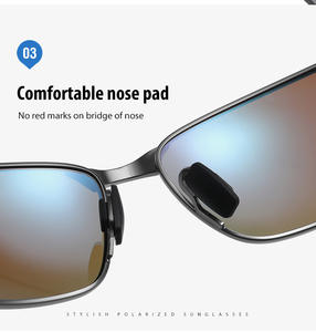 Gafas de Sol Deportivas Unisex de Alta Calidad, Lentes Polarizadas Fotocromáticas UV400, Montura Completa Dorada, Cuadradas Pequeñas, Metálicas, Visión Nocturna, Conducción - Product Image 2