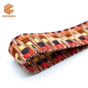 Factory 38mm Colorful National Style Woven Polyester Cotton Jacquard Webbing for Shoes Bag in Stock - Product Image 2