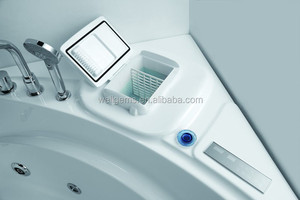 Offre Spéciale aux USA Bain à remous d'angle en acrylique WHIRLPOOMassage Baignoires avec TV et réfrigérateur Blaneo - Product Image 3