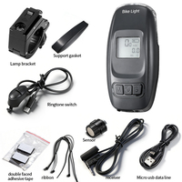 Lampe de vélo LED multifonctionnelle rechargeable par USB avec compteur de code, récepteur de données, klaxon et compteur de vitesse - Étanche IPX4, 4 modes