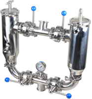 Crépine duplex hygiénique en acier inoxydable de 2 "avec tamis à mailles en acier inoxydable