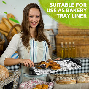 Papier d'emballage pour hamburger |   Emballage alimentaire écologique en PE enduit, résistant à la graisse, simple face, pour pain et biscuits - Product Image 4