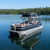 Offre Spéciale Luxe Bateau Ponton Télécommandé à Grande Vitesse en Aluminium Double Couche de 9m (30ft) avec Moteur Hors-Bord Coulissant et Fabrication Soudée